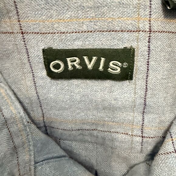 Orvis Fairbanks Flannel Shirt Mens Large Classic Fit Button Up Long Sleeve - Picture 2 of 11